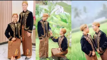 Foto diduga prewedding pasangan sesama jenis, Chiko dan Wiran