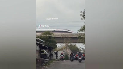 Terjadi Lagi! Imbas Layang-layang Nyangkut, Whoosh Berhenti di Tengah Jalan