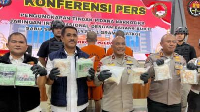 Polda Riau Gagalkan Penyelundupan 14,87 Kilogram Sabu