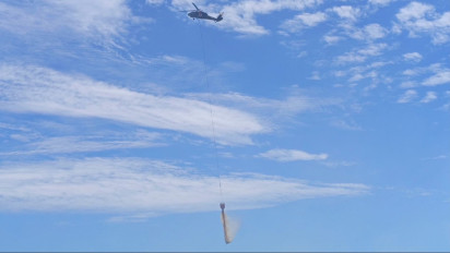 Karhutla di Kota Dumai, BPBD Provinsi Riau Turunkan Helikopter Waterboombing