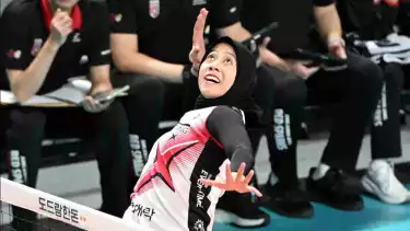 Megawati Hangestri saat main di Red Sparks