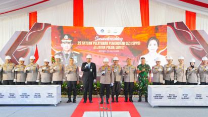 Hadiri Groundbreaking 29 SPPG Polda Sumut dan Jajaran, Kapolri Komitmen Dukung Program MBG