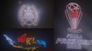 Aksi Drone di Final Piala Presiden 2025