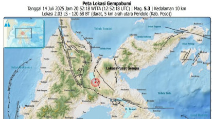 Update Gempa Poso: Terjadi 10 Kali Gempa Susulan, Getaran Dirasakan di Beberapa Lokasi Ini