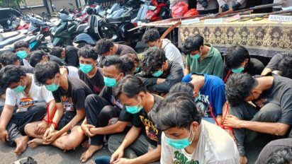 Satpam Hingga Pegawai Swasta Terlibat Tawuran di Jaktim, Polisi Tangkap Puluhan Pelaku