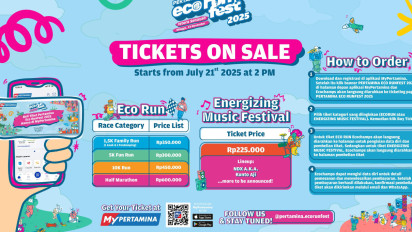Tiket Pertamina Eco RunFest 2025 Dijual Mulai 21 Juli Pukul 14.00 WIB, Ini Cara Belinya