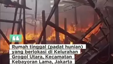 Puluhan Rumah Kebakaran di Kebayoran Lama, Ketua RW dan RT Alami Luka