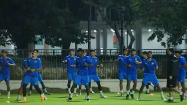 Para pemain Timnas Malaysia U-23 jelang hadapi Indonesia di laga terakhir Grup A