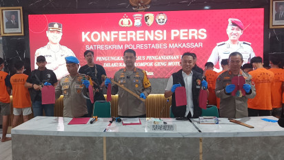5 Warga Makassar Dibacok Geng Motor, Polisi Tangkap 23 Orang
