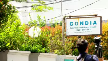 Lokasi kejadian kematian diplomat Kemlu Arya Daru Pangayunan, di Gondangdia, Jakarta Pusat