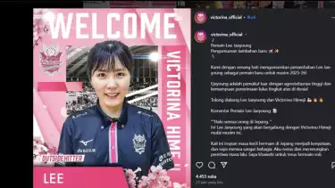 Lee Jae-yeong, mantan bintang Pink Spiders resmi berlabuh ke Liga Voli Jepang usai hiatus 4 tahun.