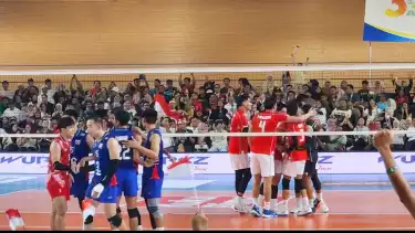Laga Timnas Voli Indonesia vs Thailand di SEA V League 2025