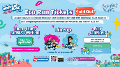 Tiket Eco Run sold Out! Saatnya Kontribusi Gaya Hidup Berkelanjutan di Energizing Music Festival