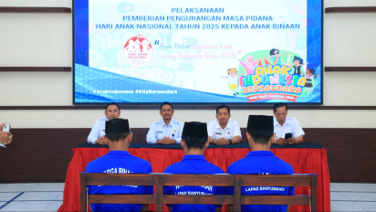 Hari Anak Nasional 2025, Tiga Anak Binaan di Lapas Banyuwangi Terima Pengurangan Masa Pidana