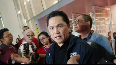 Ketua Umum PSSI, Erick Thohir jelang Timnas Indonesia U-23 vs Vietnam