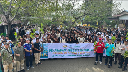 Pulihkan Lingkungan Danau Siombak Medan, Ribuan Peserta Aksi Tanam 1000 Bakau