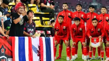Suporter Thailand dan Timnas Indonesia U-23