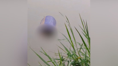 Geger Penemuan Mayat Perempuan Berbehel dalam Drum Biru di Sungai Cisadane Tangerang, Polisi Selidiki Identitas Korban