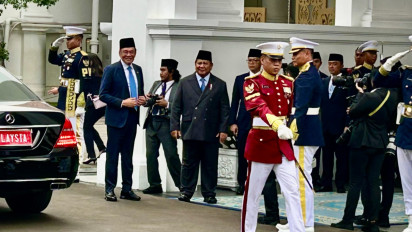 PM Malaysia Anwar Ibrahim Sambangi Prabowo di Istana Merdeka, Bahas Sejumlah Isu ASEAN