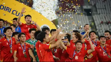 Timnas Vietnam U-23 Merayakan Gelar Juara Piala AFF U-23 2025