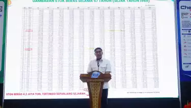 Wamentan Sudaryono saat membuka Pameran Inagritech 2025 di JIExpo, Jakarta Pusat.