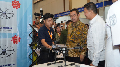 Hadir di ICEF 2025, Kepala LKPP Kunjungi Booth Perusahaan Teknologi Berbasis Drone Dalam Negeri