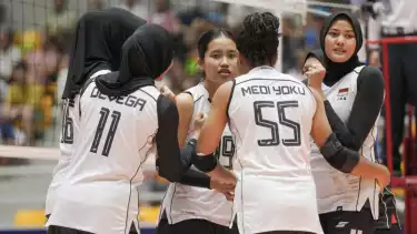 Timnas Voli Putri Indonesia saat di AVC Nation Cup 2025