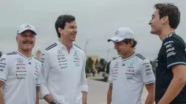 Valterri Bottas, Toto Wolff, Kimi Antonelli dan George Russell