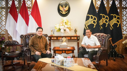 Temui Menhum, Erick Thohir Ungkap Rencana Pemain Diaspora Hingga Lapisan Kompetisi Sepak Bola Indonesia