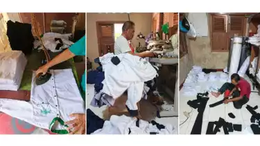 Proses produksi brand fashion ALF Clothes.