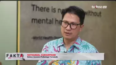 Ketua Apsifor (Asosiasi Psikologi Forensik Indoensia), Nathanael EJ Sumampouw saat diwawancarai dalam tayangan Fakta tvOne.