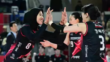 Megawati Hangestri saat masih berseragam Red Sparks