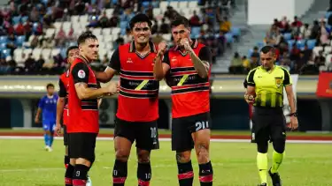 Ramadhan Sananta cetak gol untuk DPMM FC