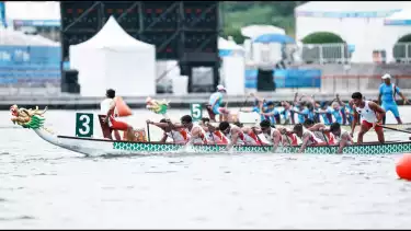 Tim perahu naga Indonesia di The World Games 2025, Chengdu, China.