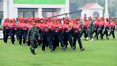 Hujan Guyur Istana, Gladi Kotor Pasukan Upacara HUT ke-80 RI Tetap Berlangsung Khidmat
