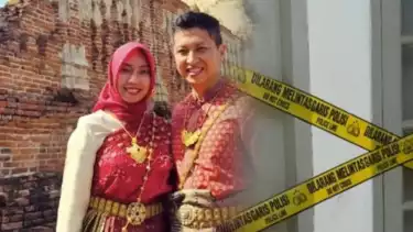 Mendiang Arya Daru dan istrinya, Meta Ayu Puspitantri.