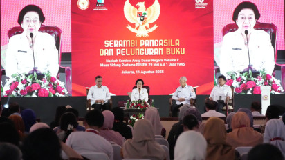 Ketua Dewan Pengarah BPIP Megawati Soekarnoputri Resmikan Serambi Pancasila dan Luncurkan Naskah Sumber Arsip Dasar Negara