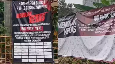 Aksi protes warga terhadap kelompok pengajian Umi Cinta