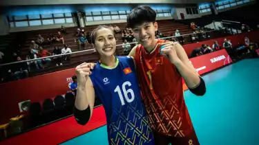 Le Nhu Anh nomor punggung #1 merupakan salah satu pemain Timnas Voli Putri Vietnam U-21.