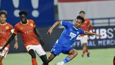 Pemain Timnas Indonesia Beckham Putra saat Persib Bandung hadapi Manila Digger