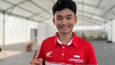 Arbi saat debut Moto3 di Sirkuit Mandalika