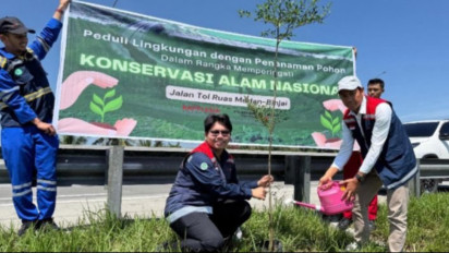 Hari Konservasi Alam, Tol Medan-Binjai Lakukan Penanaman Pohon Wujudkan Jalan Tol Berkelanjutan