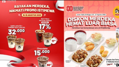 Daftar Promo Makanan dan Minuman 17 Agustus 2025, Ada yang Gratis hingga Potongan Harga Spesial HUT ke-80 RI