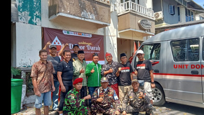 Peringati HUT RI ke-80, RT/RW di Sidoarjo Gelar Donor Darah Guyub Rukun