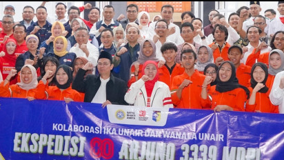 Lepas Wanala UNAIR Bergabung Tim Ekspedisi 80 Gunung Arjuno, Gubernur Khofifah Pesankan Wejangan Sunan Kalijaga: Urip Iku Urup