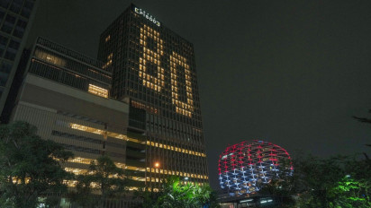 Kemilau Lampu Gedung di Kawasan Gading Serpong Hadirkan Momen HUT ke-80 RI