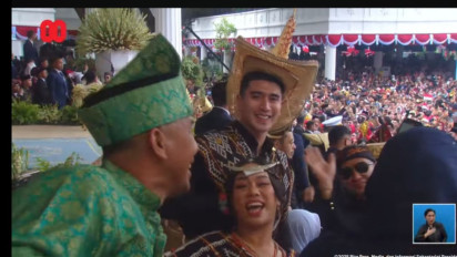 Momen Zita Anjani dan Verrell Bramasta Asyik Joget Tabola Bale Meriahkan HUT 80 RI di Istana