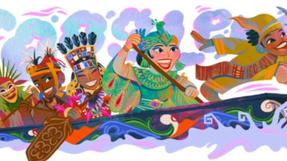 Spesial HUT ke-80 RI, Google Doodle Tampilkan Tradisi Pacu Jalur