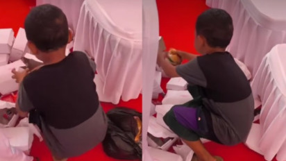 3 Fakta di Balik Dua Bocah yang Viral Pungut Sisa Kue Pejabat pada Perayaan HUT ke-80 RI di Gowa