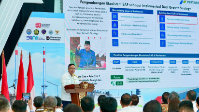 Pertamina Luncurkan Penerbangan Perdana Sustainable Aviation Fuel Berbahan Baku Minyak Jelantah